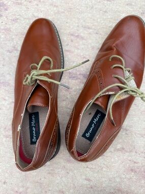 Men's Brown Leather Lace-Up Oxford Shoes